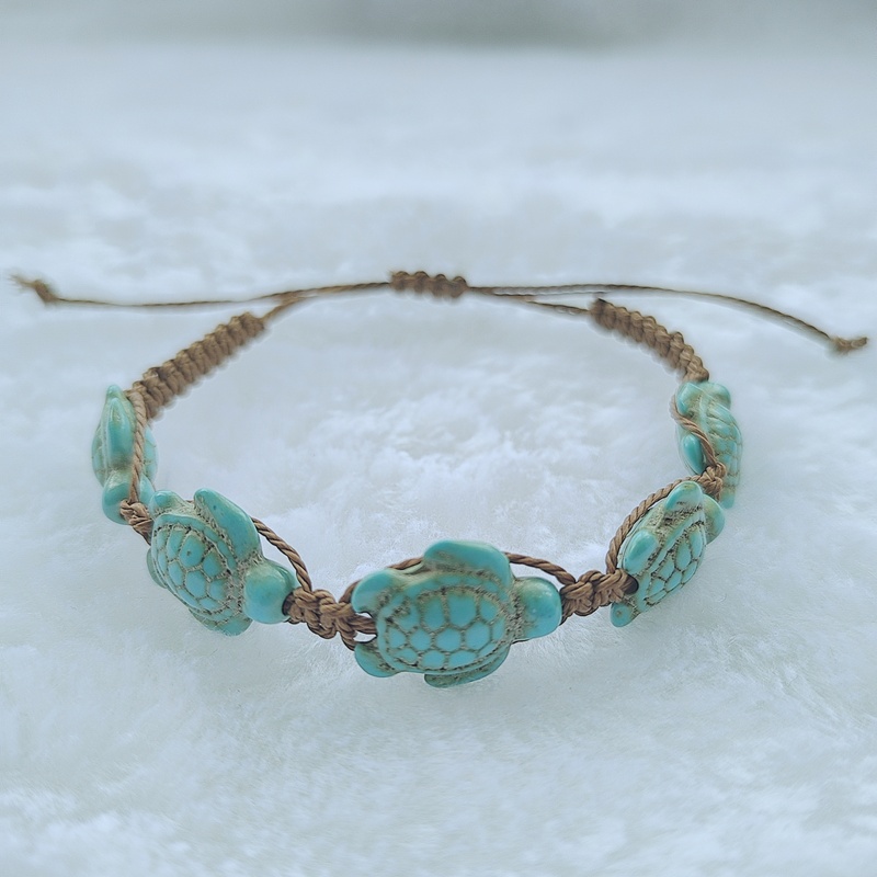 Bohemian Style Turquoise Turtle & Starfish Bracelet
